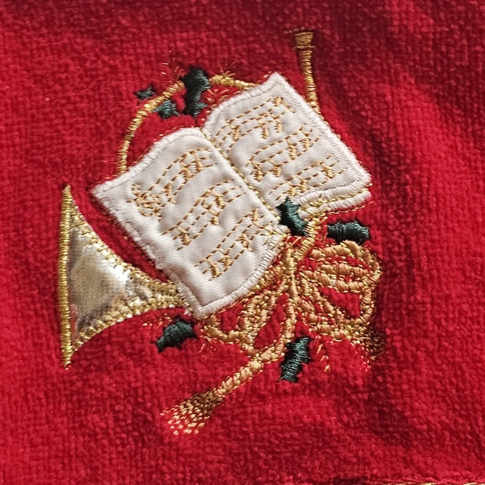 Holiday Christmas Bells Hand Towels 10x15
